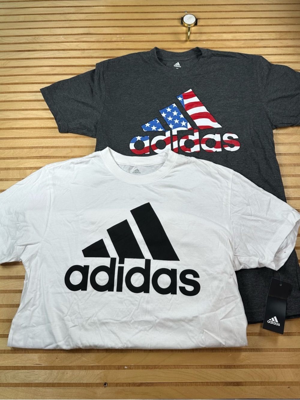 Bundle of 2 Adidas Men's Graphic T-Shirts - Size M - NWT (White & Grey)